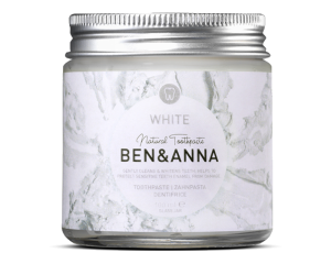 Natural whitening toothpaste with peppermint oil and sage extract, "BEN&ANNA", fluoride-free, 100ml
