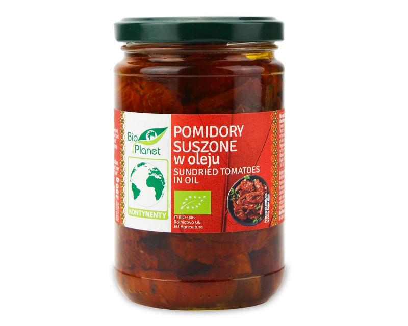 Bioloģiski kaltēti tomāti eļļā, 280 g Bioloģiski kaltēti tomāti eļļā, 280 g