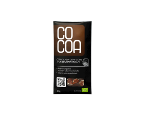 Organic "COCOA" 70% dark chocolate with pecans, 50 g