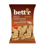 Bioloģiski pilngraudu kviešu krekeri ar sēklām, 150 g, Bett’r
