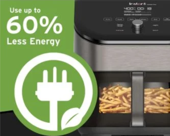 Instant Pot® Vortex® Plus 6QT nerūsējošā tērauda karstā gaisa friteris ar ClearCook un OdorErase (5,7 L) - Image 3
