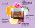 Ekoloģisks LUMINOUS ROSE BIO RETINOL sejas krēms - rožu eļļa + C vitamīns, 50 ml, ALTEYA - Image 3