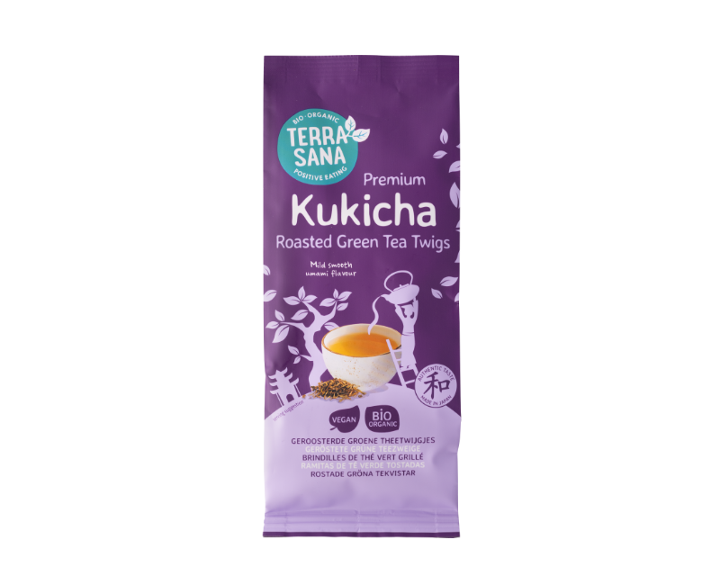 Bioloģiska japāņu grauzdēta zaļā tēja Kukicha Bioloģiska japāņu grauzdēta zaļā tēja Kukicha, 75 g, TerraSana - Image 1