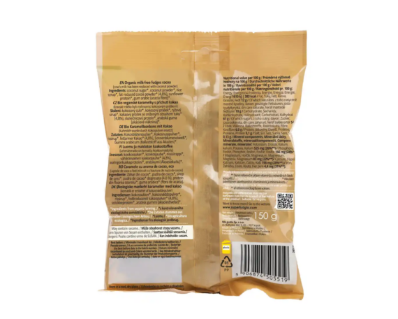Bioloģiskas augu izcelsmes konfektes “Karvutė” ar kakao garšu, 150 g, SUPER FUDGIO - Image 2